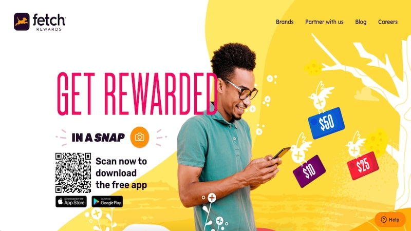 Fetch Rewards app home page