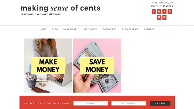 making sense of cents homepage