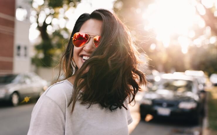 woman happy she was able to find health insurance