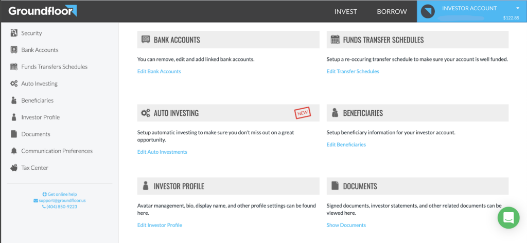 groundfloor dashboard online