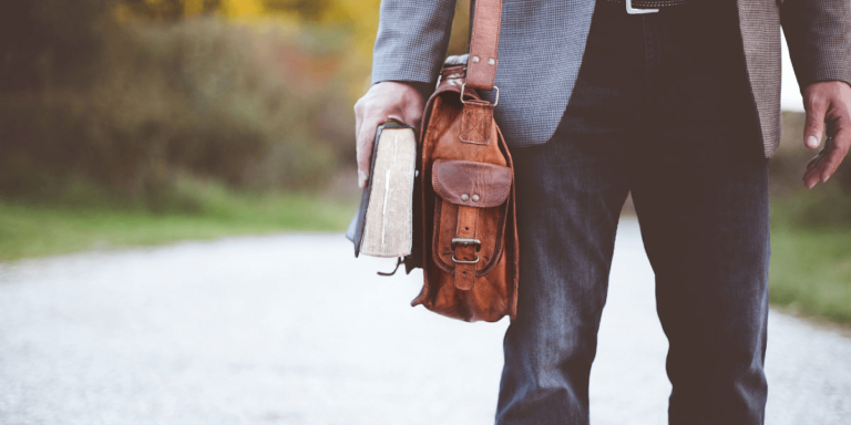 person holding book